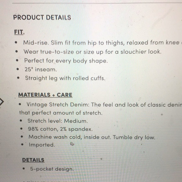 Torrid Crop Boyfriend Vintage Stretch - Picture 8 of 8